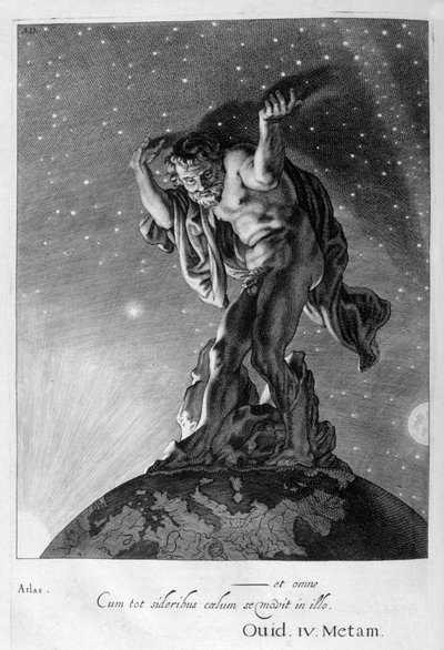 Atlas Supports the Heavens on His Shoulders by Michel de Marolles