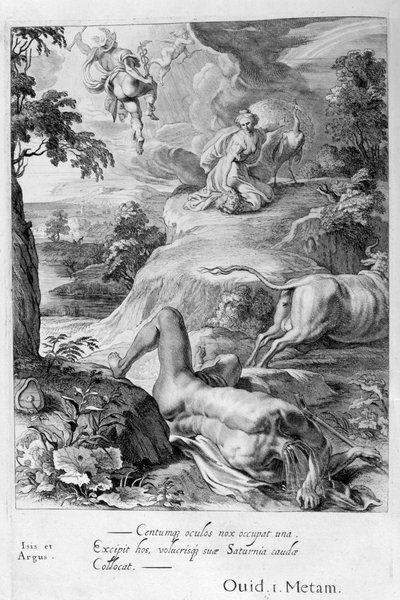 Io changed into a cow: Mercury cuts off Argus head by Michel de Marolles