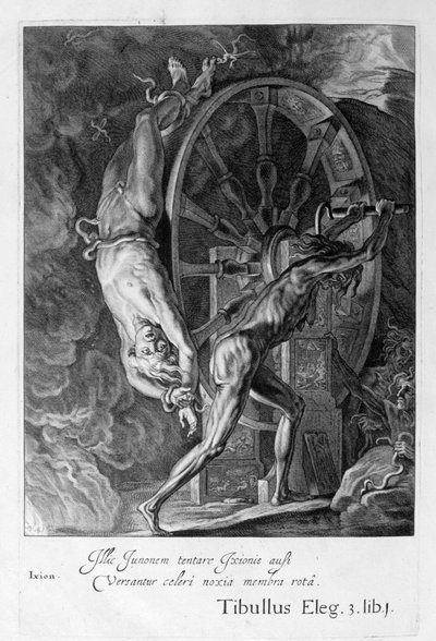 Ixion in Tartarus on the Wheel, 1655 by Michel de Marolles