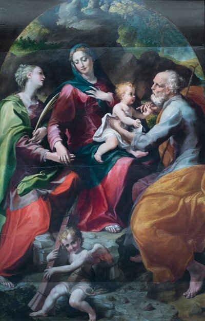 Madonna with Child and St. Barbara by Michelangelo Anselmi