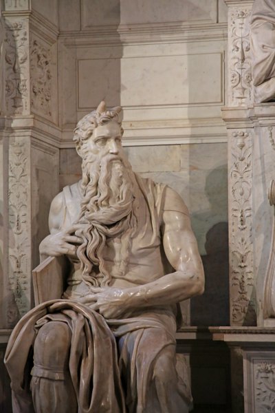 Moses (detail) by Michelangelo Buonarroti