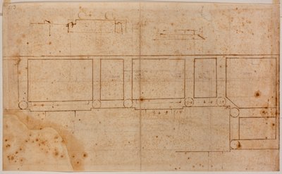 Floor plan for the facade of San Lorenzo by Michelangelo Buonarroti