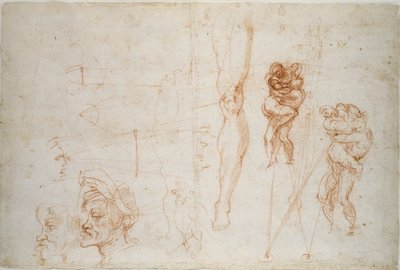 Hercules and Antaeus and other Studies by Michelangelo Buonarroti