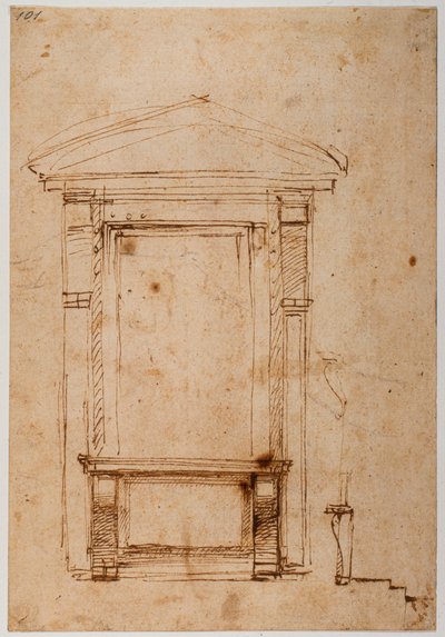 Kneeling window for Medici palace by Michelangelo Buonarroti