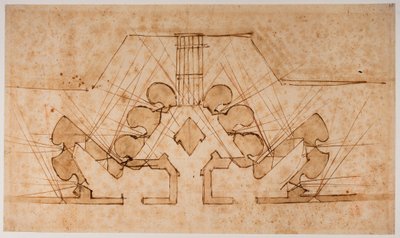 Plan of fortification of a gateway by Michelangelo Buonarroti