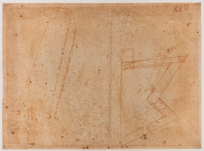 Plan of Walls near the Gate to St. Pier Gattolini by Michelangelo Buonarroti