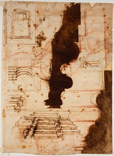 Plans for Stairs by Michelangelo Buonarroti