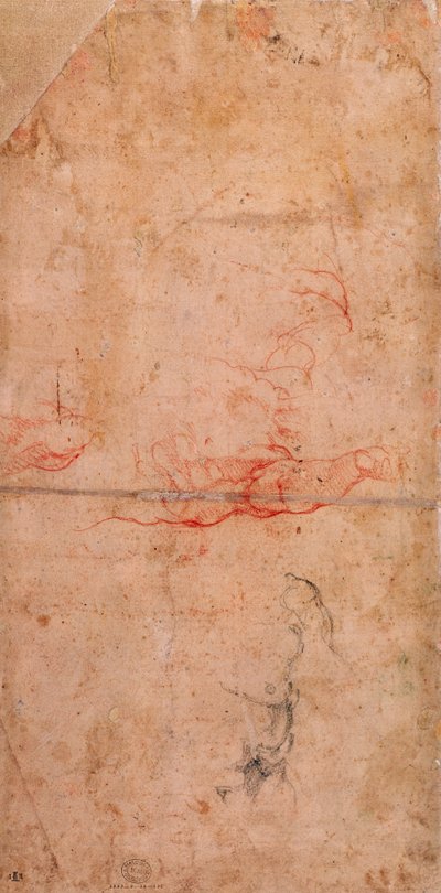 Preparatory Study for the Punishment of Haman (verso) by Michelangelo Buonarroti