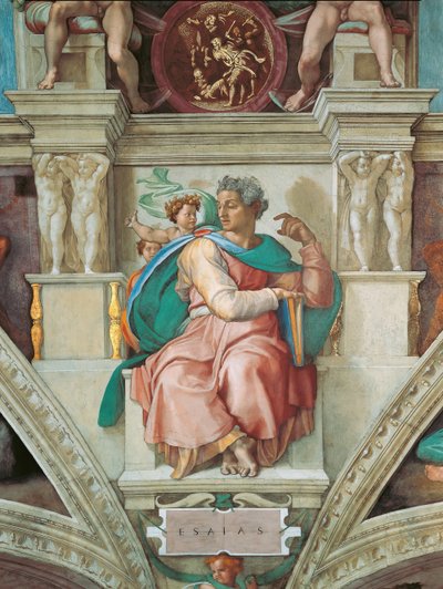 Prophets and Sibyls: Isaiah Sistine Chapel Ceiling in the Vatican by Michelangelo Buonarroti