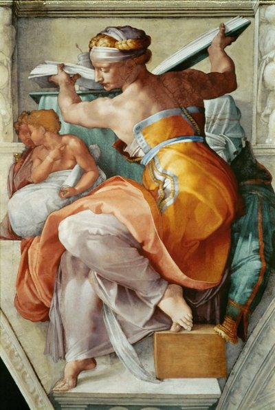 Prophets and Sibyls: Libyan Sibyl (Sistine Chapel Ceiling in the Vatican) by Michelangelo Buonarroti