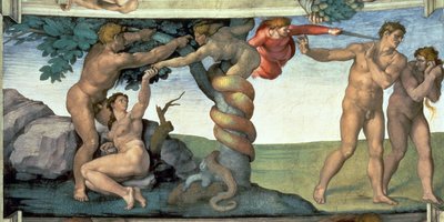Sistine Chapel Ceiling (1508-12): The Fall of Man by Michelangelo Buonarroti