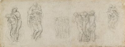 Studies for a Pieta and an Entombment by Michelangelo Buonarroti