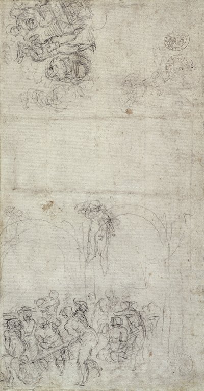 Study for The Last Judgment (verso) by Michelangelo Buonarroti