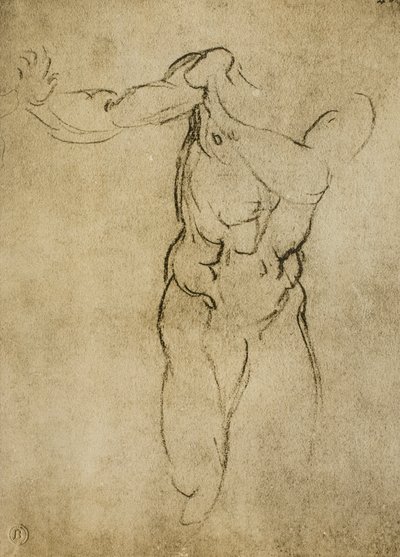 Study for a masculine bust by Michelangelo Buonarroti