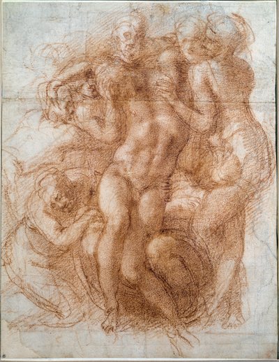 Study for the Pieta Deposition of Christ by Michelangelo Buonarroti