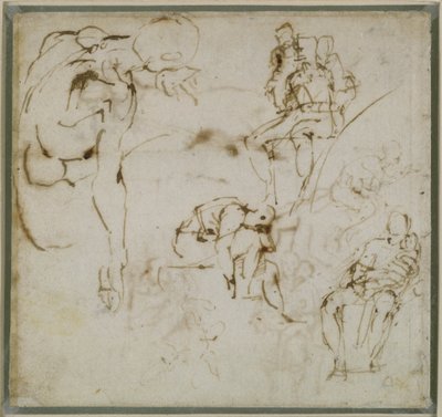 Study of Figures by Michelangelo Buonarroti