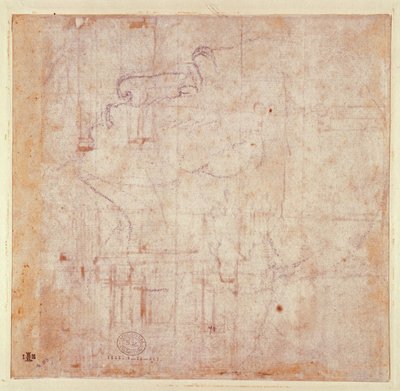 Study of a Head, 1525-26 (verso) by Michelangelo Buonarroti