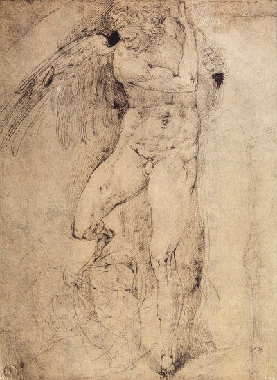 Study of an angel for the Last Judgement by Michelangelo Buonarroti