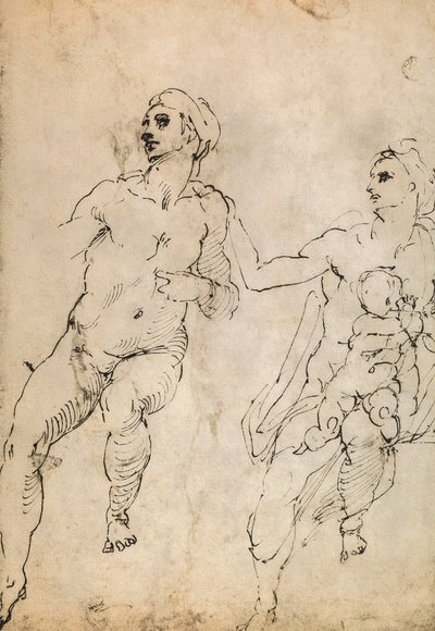 Study of Some Nude Figures by Michelangelo Buonarroti