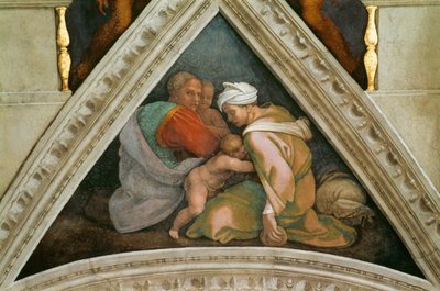 The Ancestors of Christ: Ozias Sistine Chapel ceiling in the Vatican by Michelangelo Buonarroti