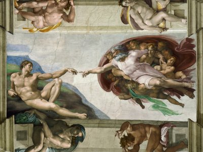 The Creation of Adam (Sistine Chapel ceiling) by Michelangelo Buonarroti