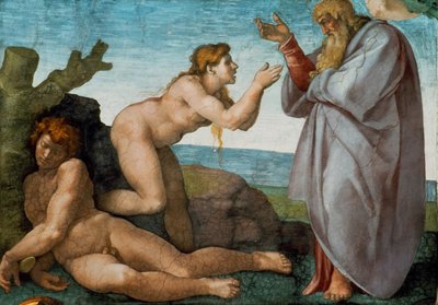 The Creation of Eve (Sistine Chapel ceiling in the Vatican) by Michelangelo Buonarroti