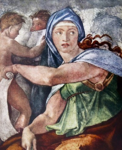 The Delphic Sibyl (detail) 1509 by Michelangelo Buonarroti