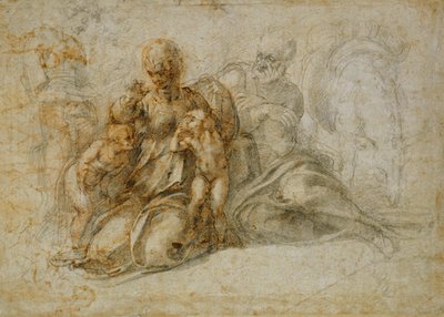 The Meeting of the Infant Saint John the Baptist with the Holy Family Attended by Angels: The Rest on the Flight to Egypt by Michelangelo Buonarroti