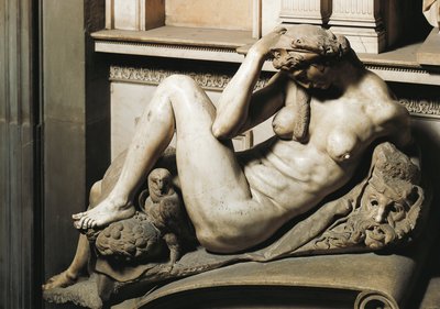 The Night (detail) by Michelangelo Buonarroti