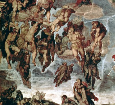 The Righteous Drawn up to Heaven (detail) by Michelangelo Buonarroti