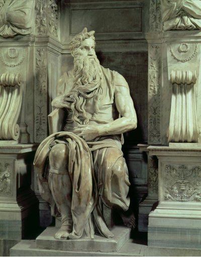 Tomb of Pope Julius II, detail of Moses, 1513-16 by Michelangelo Buonarroti