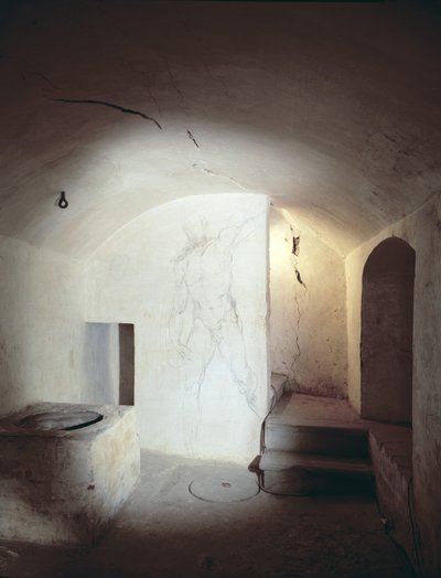 Wall Drawing of a Nude Figure, in the Room in Which it is Thought Michelangelo was in Hiding by Michelangelo Buonarroti