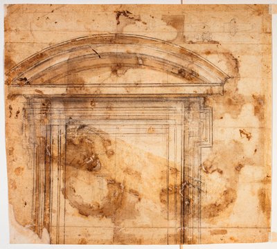 Window Sketches for San Giovanni dei Fiorentini by Michelangelo Buonarroti