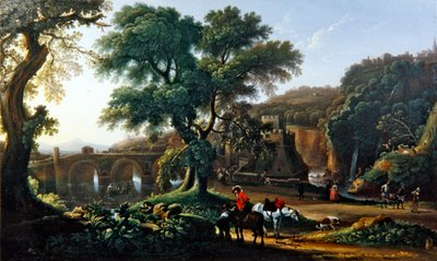 A Landscape with Figures by Michelangelo Cerquozzi
