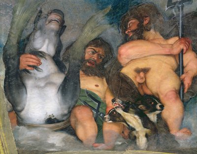 Allegory of the Elements, Neptune and Triton with Cerberus (detail) by Michelangelo Merisi Caravaggio