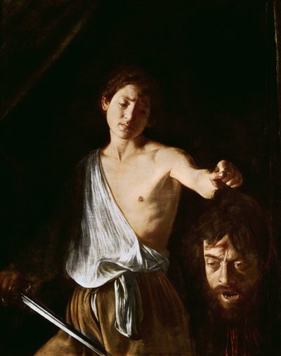 David with the Head of Goliath, 1606 (detail) by Michelangelo Merisi Caravaggio