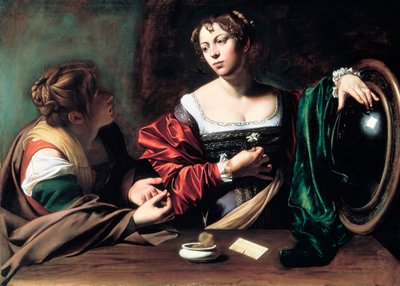 Martha and Mary Magdalene, c. 1598 by Michelangelo Merisi Caravaggio