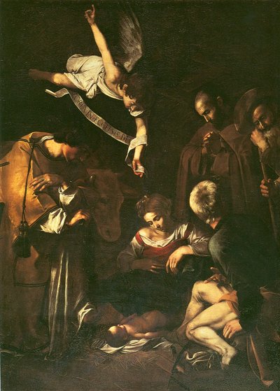 Nativity with St. Francis and St. Lawrence, 1609 by Michelangelo Merisi Caravaggio