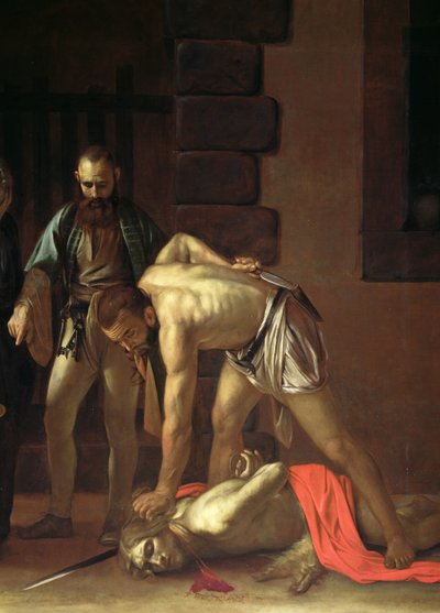 The Decapitation of St. John the Baptist (detail) by Michelangelo Merisi Caravaggio