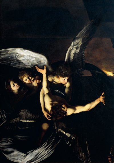 Figures of Angels (detail) by Michelangelo Merisi da Caravaggio