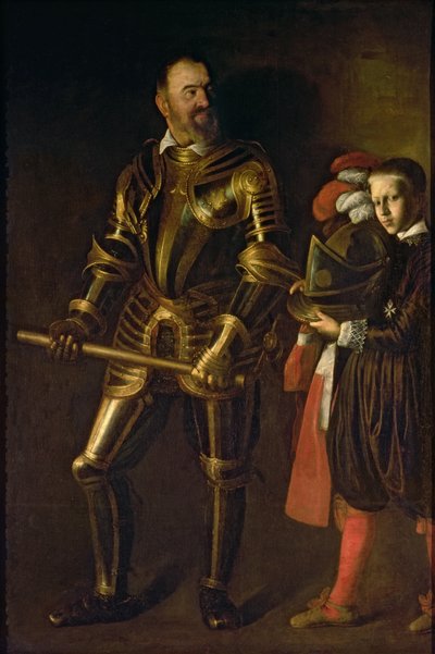 Portrait of Alof de Wignacourt, Grand Master of the Order of Malta from 1601-22 (1547-1622), with his page, c.1608 by Michelangelo Merisi da Caravaggio