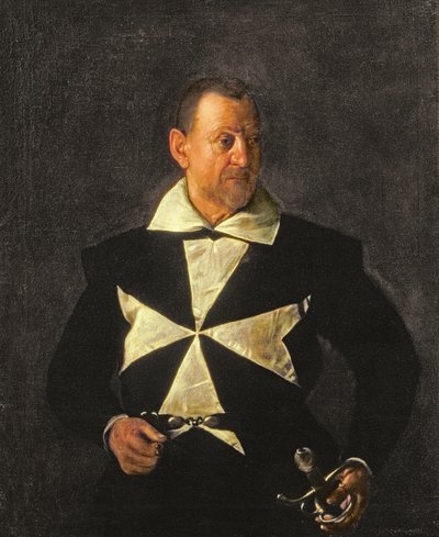 Portrait of a Knight of Malta, possibly Fra Antonio Martelli by Michelangelo Merisi da Caravaggio