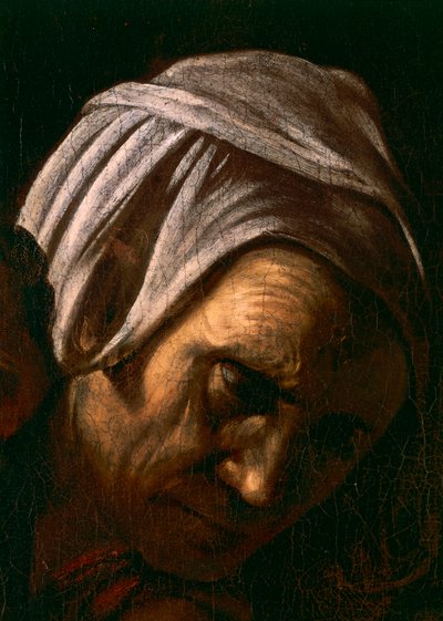 Salome Receiving the Head of Saint John the Baptist (detail) by Michelangelo Merisi da Caravaggio