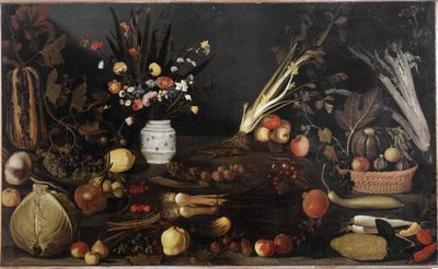 Still Life with Flowers and Fruits by Michelangelo Merisi da Caravaggio