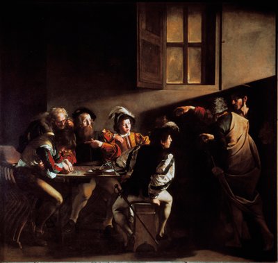 The Calling of Saint Matthew by Michelangelo Merisi da Caravaggio