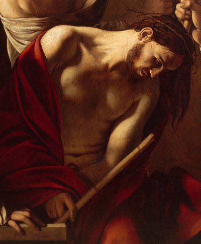 The Crowning with Thorns (detail) by Michelangelo Merisi da Caravaggio