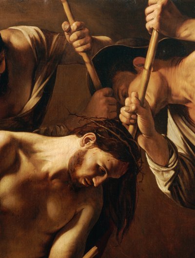 The Crowning with Thorns (detail) by Michelangelo Merisi da Caravaggio