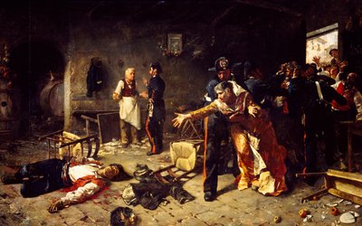 A Game of Trumps or Brawl in Trastevere by Michele Cammarano