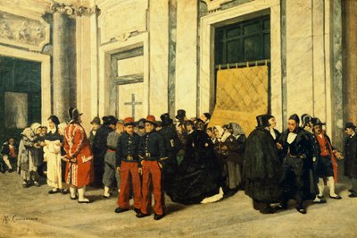 Entrance hall of Santa Maria Maggiore, ca 1865 by Michele Cammarano