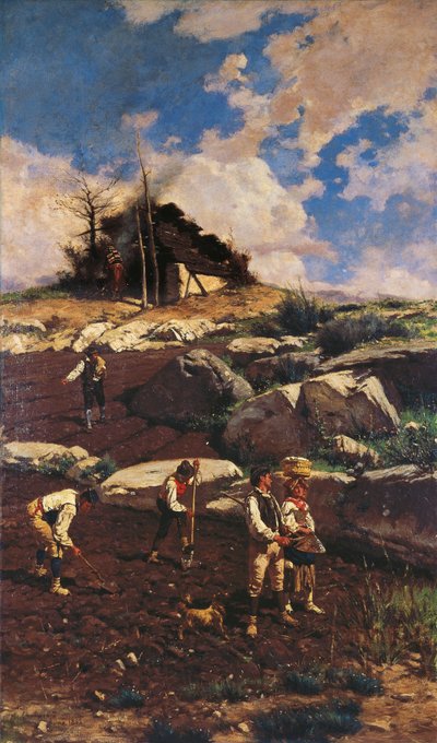Workers on the Land by Michele Cammarano